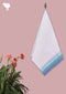 Handloom Cotton Hand Towel With Block Print Border