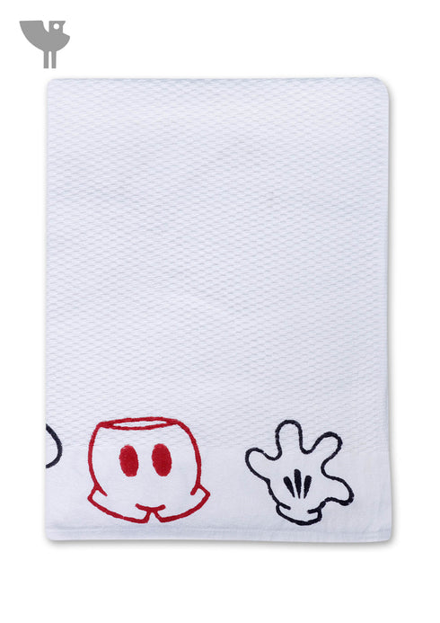 Handloom Cotton Hand Towel With Block Print Border