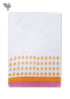 Handloom Cotton Hand Towel With Block Print Border