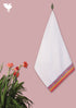 Handloom Cotton Hand Towel With Block Print Border