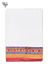 Handloom Cotton Hand Towel With Block Print Border