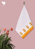Handloom Cotton Hand Towel With Block Print Border