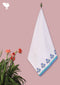 Handloom Cotton Hand Towel With Block Print Border
