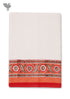 Handloom Cotton Hand Towel With Block Print Border