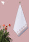 Handloom Cotton Hand Towel With Block Print Border
