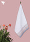 Handloom Cotton Hand Towel With Block Print Border