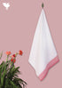 Handloom Cotton Hand Towel With Block Print Border