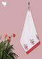 Handloom Cotton Hand Towel With Block Print Border