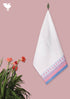 Handloom Cotton Hand Towel With Block Print Border
