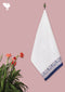 Handloom Cotton Hand Towel With Block Print Border