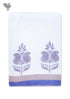 Handloom Cotton Hand Towel With Block Print Border
