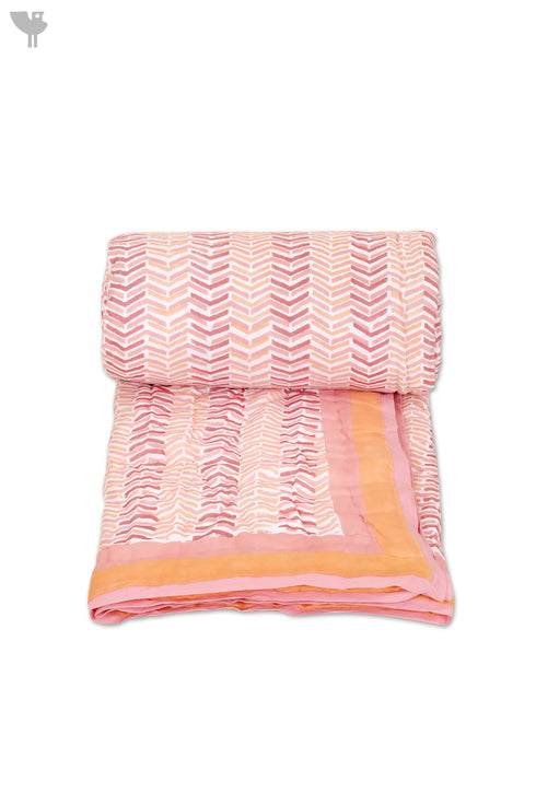 Mulmul Cotton Quilt in Block Print