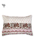 40s Cotton Pillow Cover in Floral Block Print