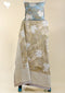 20s Cotton Bed Cover In Beige And Cloud Grey Foliage Print