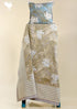 20s Cotton Bed Cover In Beige And Cloud Grey Foliage Print