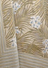 20s Cotton Bed Cover In Beige And Cloud Grey Foliage Print
