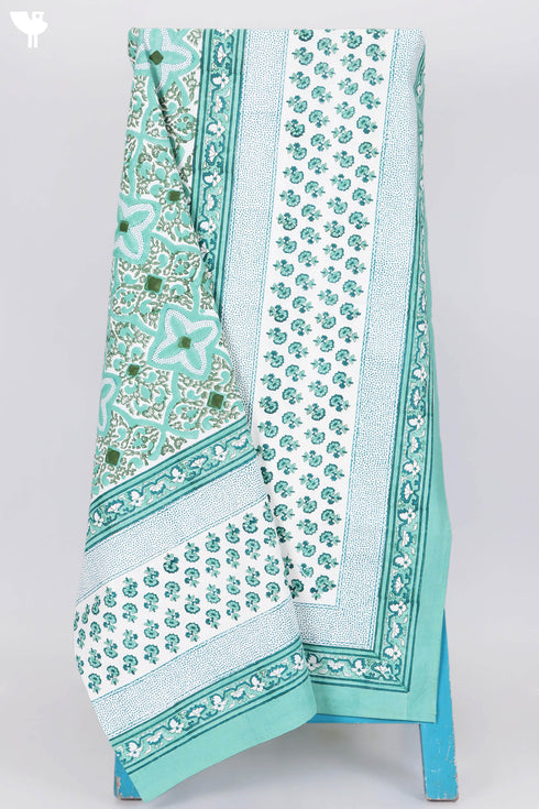 20s Cotton Bed Cover in Block Print