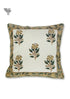 20s Cotton Cushion Cover in Floral Block Print