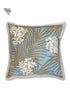 20s Cotton Cushion Cover In Sky Blue And Grey Foliage Print