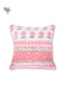 20s Cotton Cushion Cover in Floral Block Print
