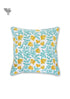 20’s Cotton Cushion Cover In Floral Block Print