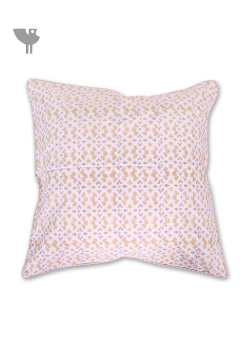 20s Cotton Cushion Cover In Graphic Block Print