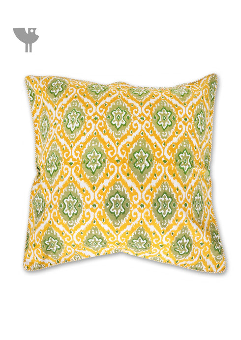 20s Cotton Cushion Cover In Ikat Block Print