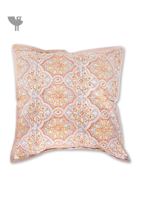 20s Cotton Cushion Cover In Paisley Block Print