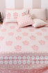 20s Cotton KING SIZE Bed Cover In Floral Block Print