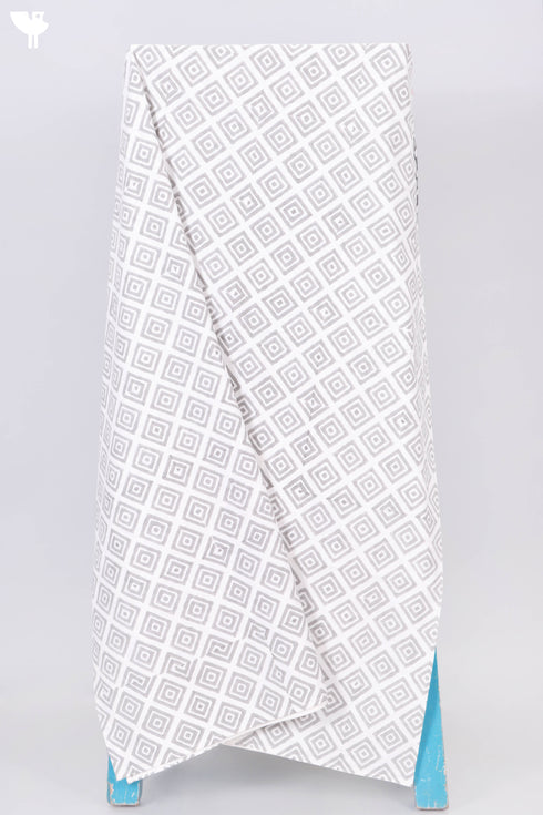 20s Cotton KING SIZE Bed Cover In Graphic Block Print