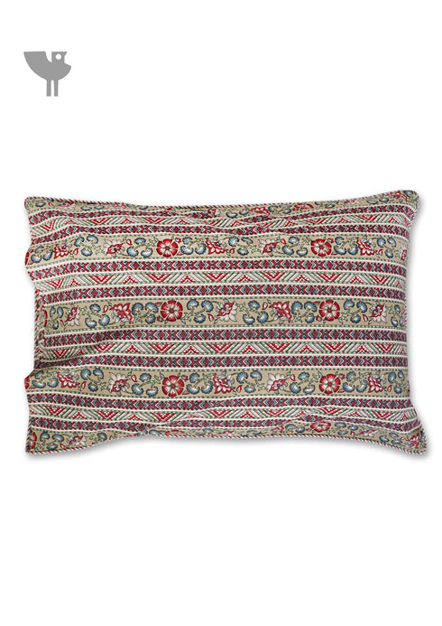 40s Cotton Pillow Cover in Floral Print