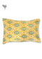 40s Cotton Pillow Cover In Ikat Block Print