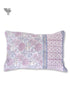 40s Cotton Pillow Cover in Floral Block Print