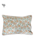 40s Cotton Pillow Cover in Floral Block Print