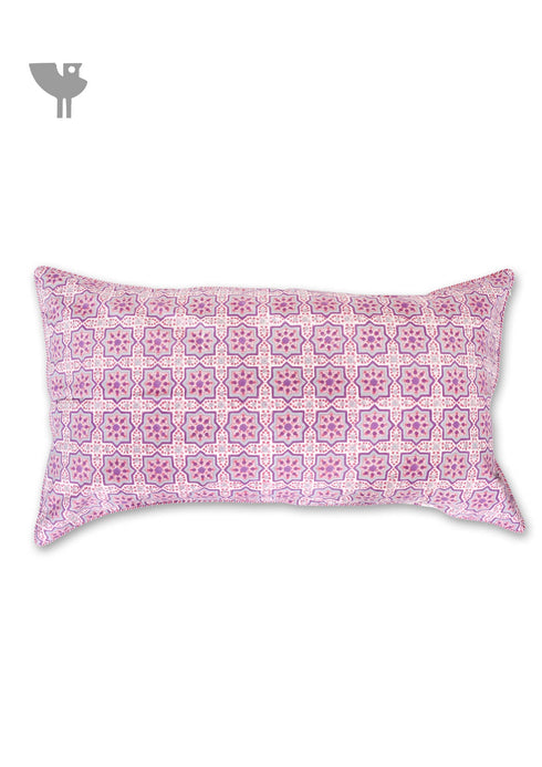 20s Cotton Cushion Cover in Floral Block Print