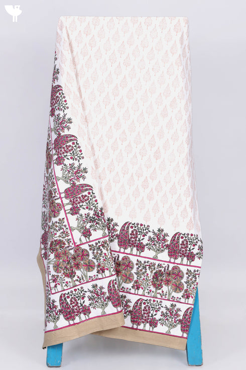 20s Cotton Bed Cover In Graphic Block Print