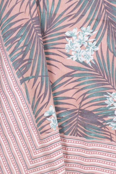 20s Cotton Bed Cover In Foliage Print