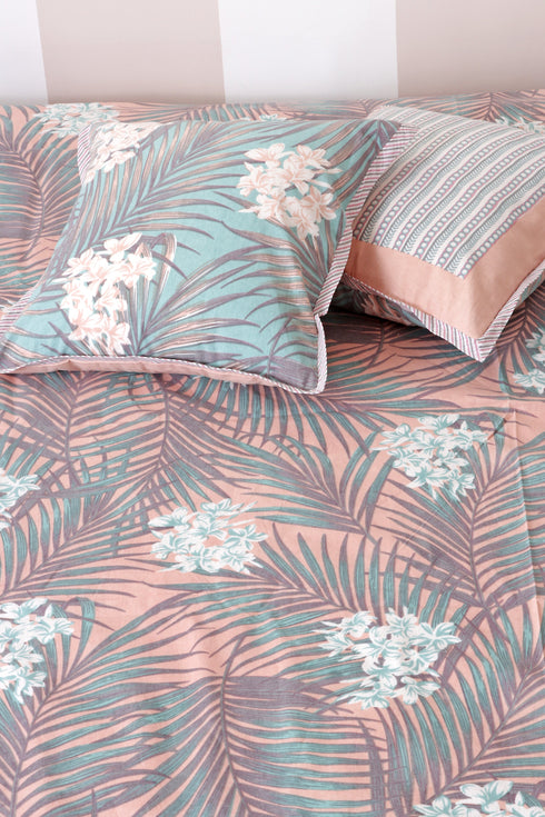 20s Cotton Bed Cover In Foliage Print