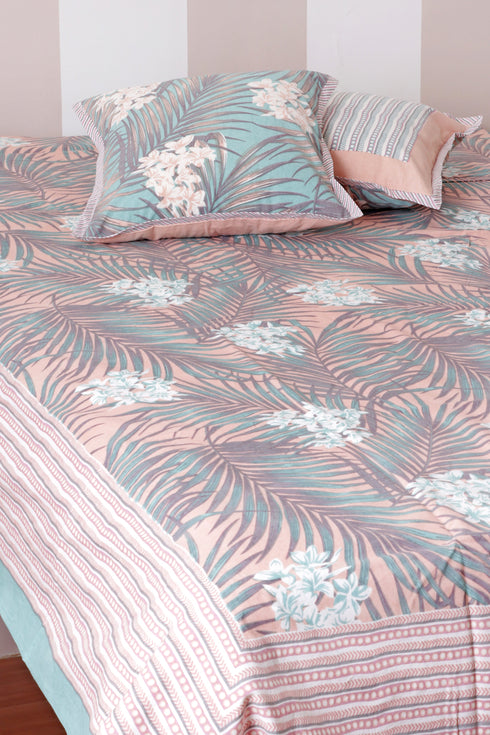 20s Cotton Bed Cover In Foliage Print