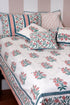 20s Cotton Bed Cover in Floral Block Print