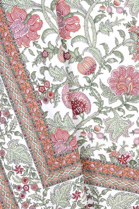 20s Cotton Bed Cover In Floral Print