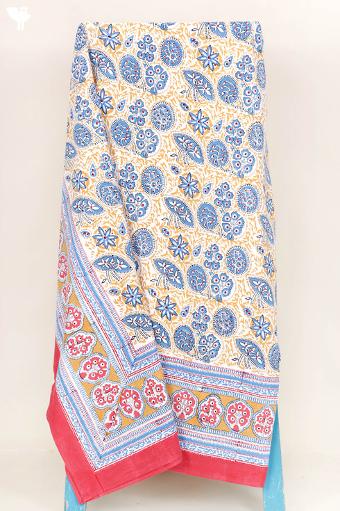 20s Cotton Bed Cover in Block Print