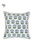 20s Cotton Cushion Cover in Floral Block Print