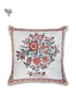 20s Cotton Cushion Cover In Indian Blue and Brick Red Floral Print