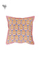 20s Cotton Cushion Cover in Block Print with Piping