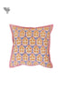 20s Cotton Cushion Cover in Block Print with Piping