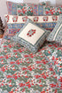 20s Cotton Cushion Cover in Floral Block Print