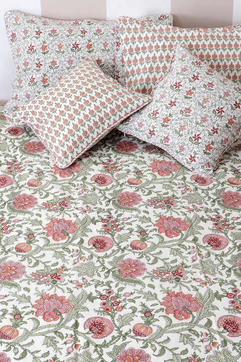 20s Cotton Cushion Cover In Floral Print