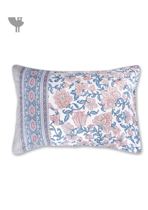 40s Cotton Pillow Cover in Floral Print