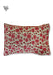 40s Cotton Pillow Cover in Floral Block Print